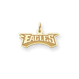 Philadelphia Eagles 3/8in Team Name Pendant - 14k Yellow Gold