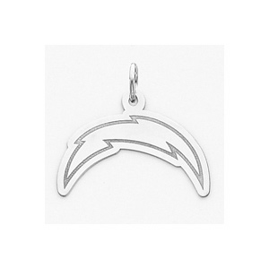 San Diego Chargers 3/4in Bolt Pendant - Sterling Silver