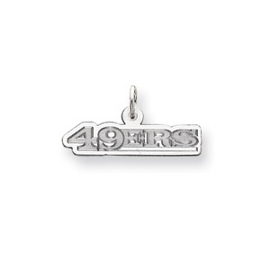 San Francisco 49ers Pendant, 14K White - The GLD Shop