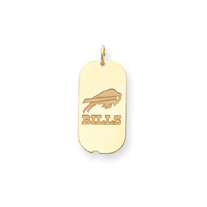 Buffalo Bills 1in Dog Tag - 14k Yellow Gold NF195