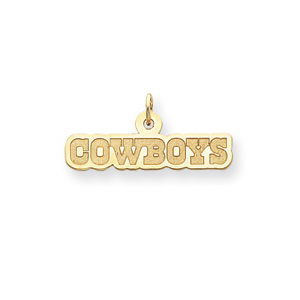 Dallas Cowboys 1 1/4in 14k Yellow Gold Jersey Pendant NF523