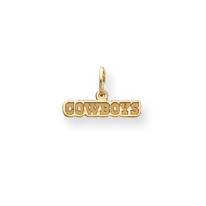 Dallas Cowboys 9/16in Charm - 14k Yellow Gold