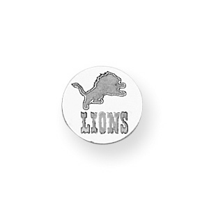 Detroit Lions Logo Disc Post Earrings - Sterling Silver