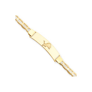 Detroit Lions 8in Anchor Bracelet - 14k NF705-8