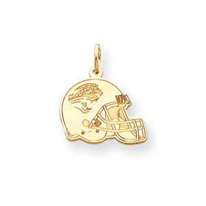 Jacksonville Jaguars 1/2in Helmet - 14k Yellow Gold