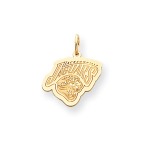 Jacksonville Jaguars 1 1/16in Logo Pendant - 14k Yellow Gold NF932