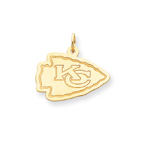 Kansas City Chiefs 3/4in Arrowhead Pendant - 14k Yellow Gold