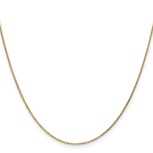 14k Yellow Gold 18in Diamond-cut Cable Chain .95mm PEN17-18