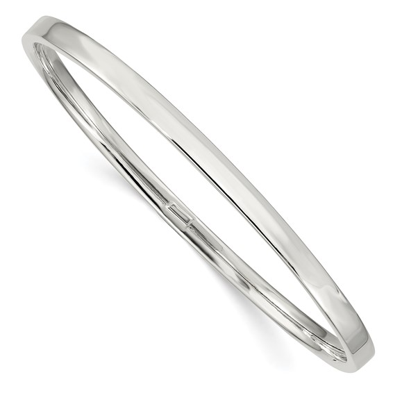 Sterling Silver 7in Slip-on Engravable Bangle Bracelet 4.25mm QB122