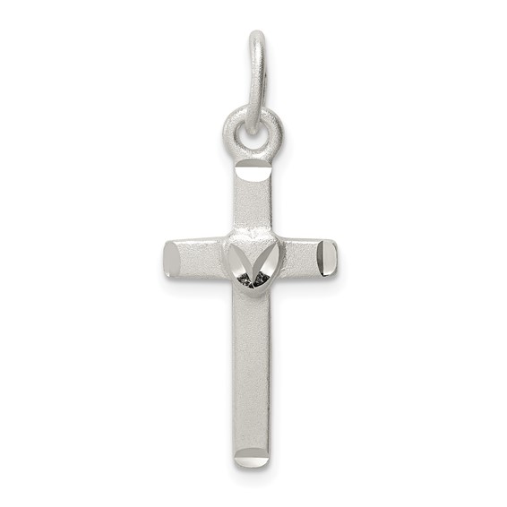 1in Satin Cross - Sterling Silver QC1885 | Joy Jewelers