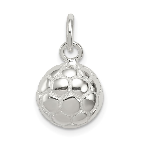 Sterling Silver Tiny Flat Soccer Ball Charm