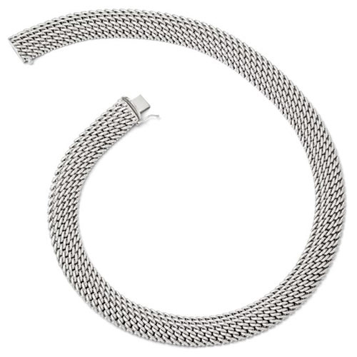 Sterling Silver 18in Mesh Link Necklace