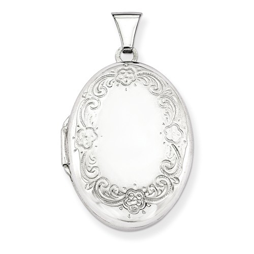 Sterling Silver Oval Locket 1in