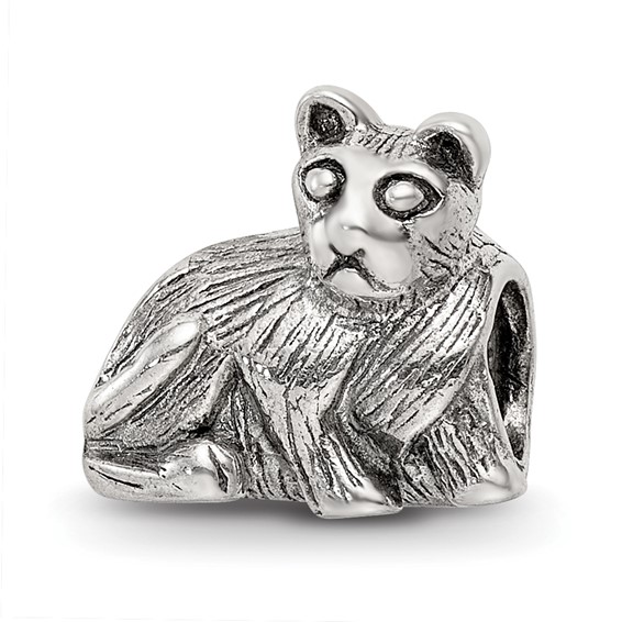 Sterling Silver Reflections Sitting Cat Bead