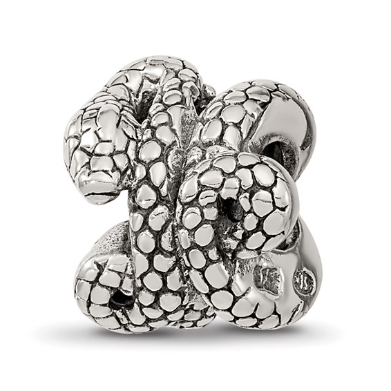 Sterling Silver Reflections Coiled Snake Bead QRS2737 | Joy Jewelers