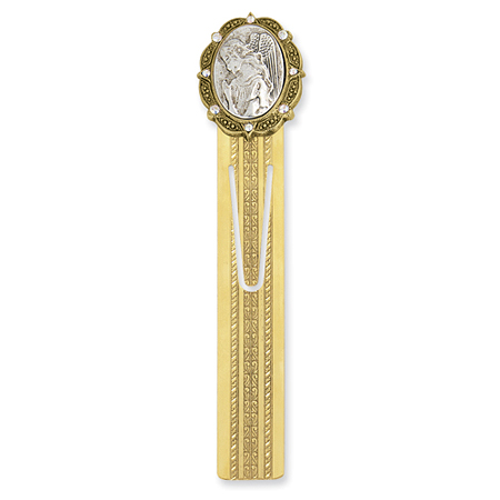 Gold & Silver-tone Guardian Angel Bookmark