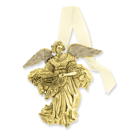 Gold-tone Angel Gabriel The Messenger Ornament