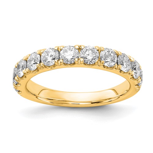 14k Yellow Gold 1.5 ct tw Lab Grown Diamond Anniversary Wedding Band