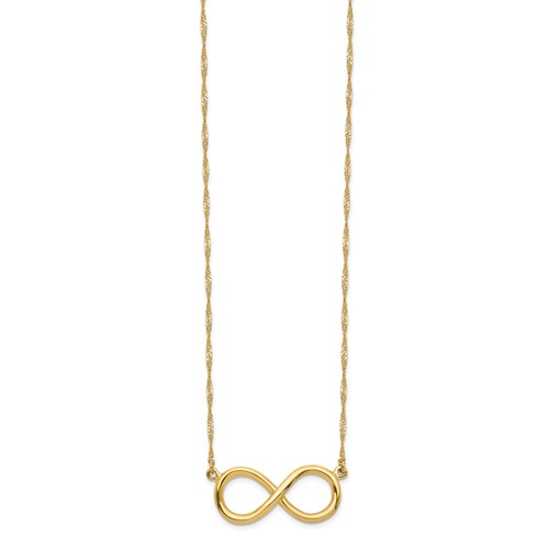 14k Yellow Gold Classic Infinity Necklace