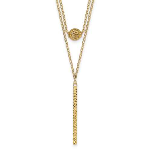 14K Yellow Gold Two-Necklace Layering Clasp