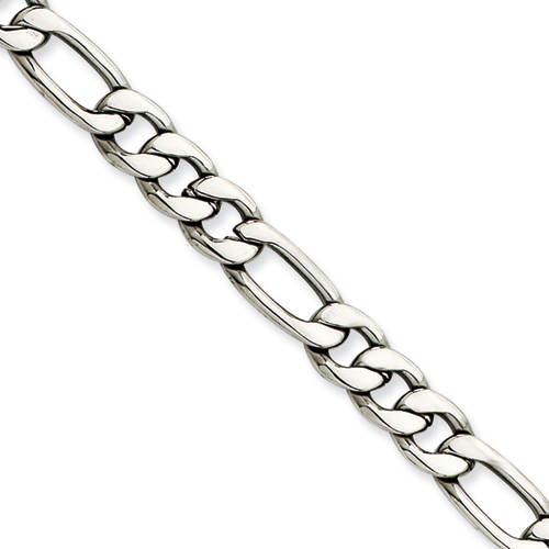 22in Stainless Steel Figaro Chain 7.3mm SRN681-22 | Joy Jewelers