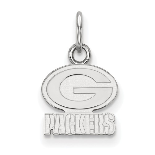 Sterling Silver 3/8in Green Bay Packers Logo Charm SS001PAC