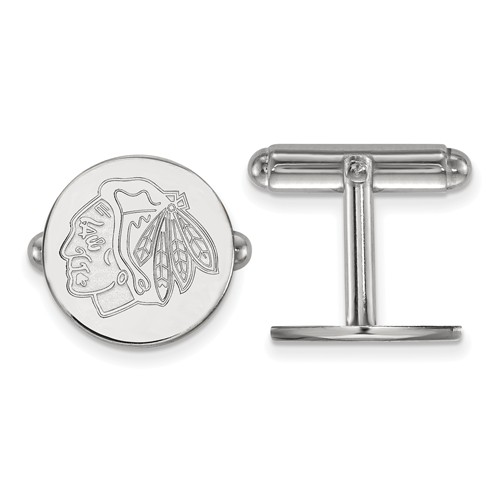 Chicago Blackhawks Cuff Links Sterling Silver