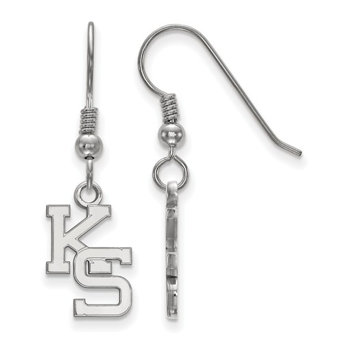 Kansas State University Small Dangle Earrings Sterling Silver