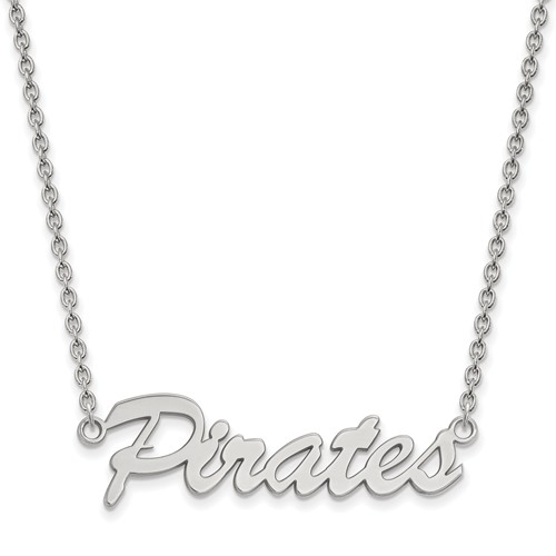 East Carolina University Pirates Pendant on Necklace Sterling Silver