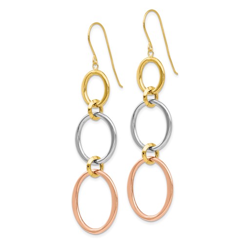 Triple circle 2024 drop earrings