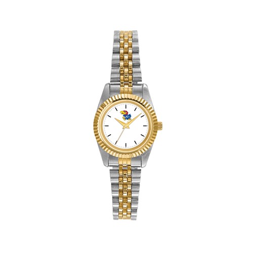 University of Kansas Ladies' Pro Two-tone Stainless Steel Watch