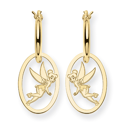 Tinker Bell Hoop Earrings - 14k Gold