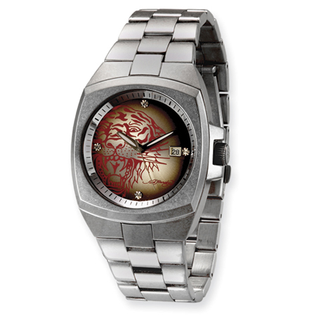 Ed Hardy Kool Steel Watch - Red Tiger