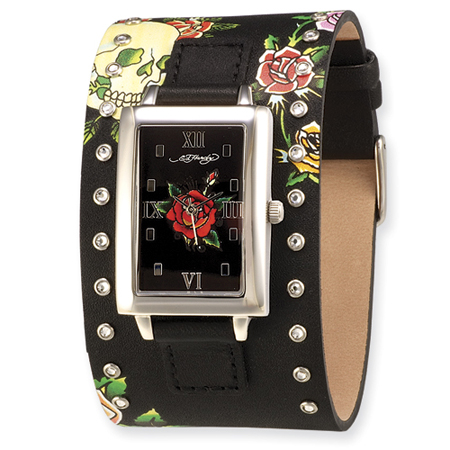 Ed Hardy Temptress Watch - Black Rose