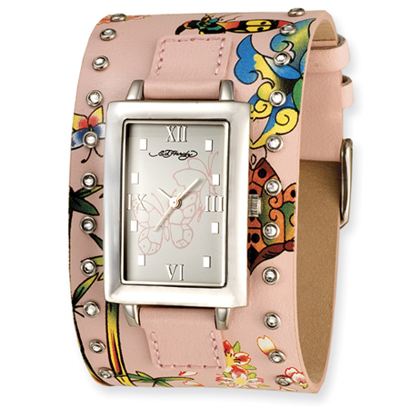 Ed Hardy Temptress Watch - Pink Butterfly