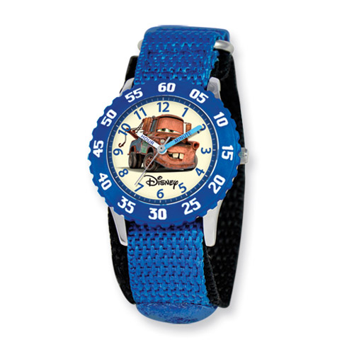 Disney Cars Mater Blue Velcro Time Teacher Watch