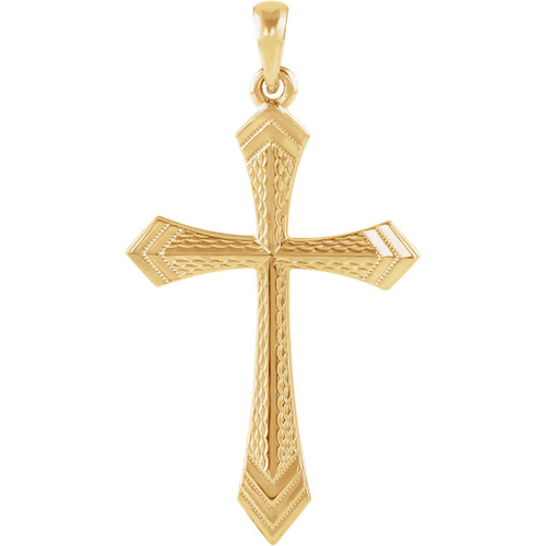 14kt Yellow Gold 1 1/4in Passion Cross JJR16211Y | Joy Jewelers