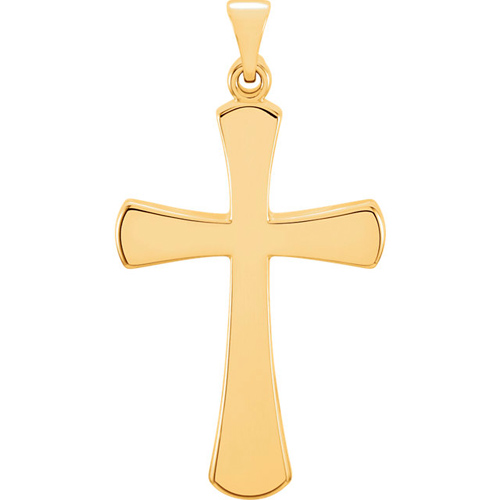 14kt Yellow Gold 1 1/8in Crusader Cross JJR41276Y28 | Joy Jewelers