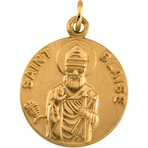 14k St. Blaise Medal 18mm