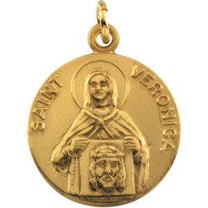 14k St. Veronica Medal 18mm