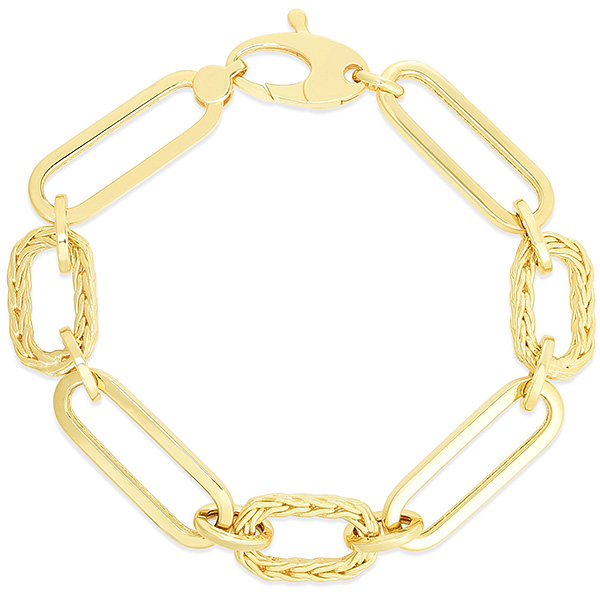 Woven Bracelet in 14k Tri-Tone Gold (7.5 in)