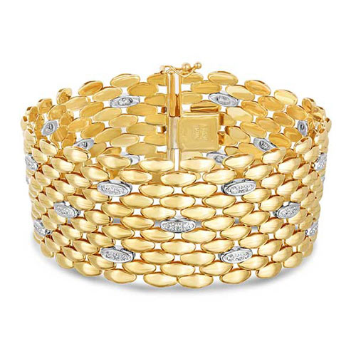 Diamond Emerald Panther Link Bracelet 14K Yellow Gold 0.19 CT Natural Round  Cut | eBay
