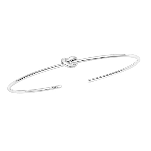 14k White Gold Amore Love Knot Bangle Bracelet