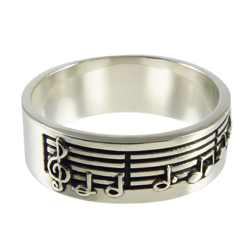 Melody Antiqued CTR Ring - Sterling Silver