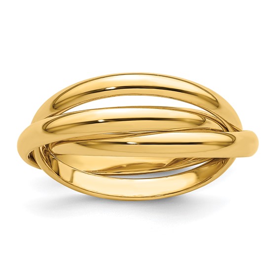 14kt Yellow Gold Polished Hollow Rolling Rings RR1 | Joy Jewelers