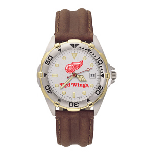 Detroit Red Wings Mens All Star Leather Watch