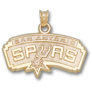 10kt Yellow Gold 1in San Antonio Spurs Logo Pendant