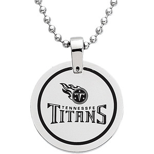 Stainless Steel Tennessee Titans Disc 27in Necklace JJ24549