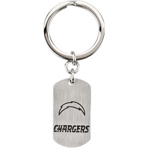 Stainless Steel San Diego Chargers Dog Tag Key Chain