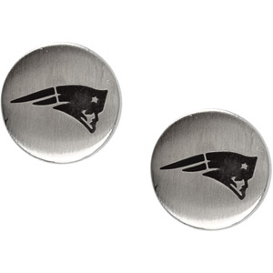 Stainless Steel New England Patriots Stud Earrings